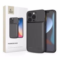 Tech-Protect PowerCase iPhone 13 / 13 Pro ar 4800mAh portatīvo lādētāju - melna