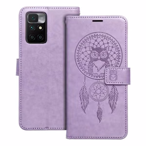 MEZZO grāmatas tipa viedtālruņa apvalks XIAOMI Redmi 10 / 10 2022 ar sapņu ķērāju, violets