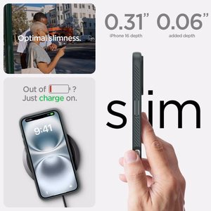 Spigen Liquid Air viedtālruņa apvalks iPhone 16 - zaļš