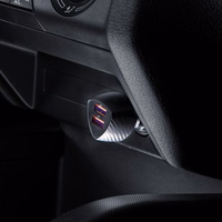 FORCELL F-ENERGY Carbon CC50-2A automašīnas lādētājs 2 x USB A QC3.0 3A 36W melns