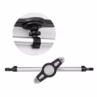 Auto turētājs diviem galvas balstiem (planšetēm 7"–11") sudrabains