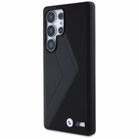 BMW ādas lielizmēra svītras MagSafe apvalks Samsung Galaxy S25 Ultra - melns