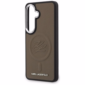 Karl Lagerfeld maciņš Embossed Ring Initials MagSafe Samsung Galaxy S26 brūns