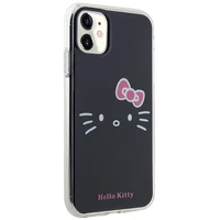 Hello Kitty IML kaķa sejas viedtālruņa apvalks iPhone 11 / Xr - melns