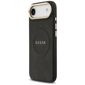 Guess Peony Hot Stamp MagSafe viedtālruņa apvalks iPhone Air – melns