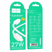 Kabelis USB C uz Lightning Hoco PD 27W 1 m X113 balts