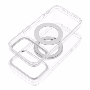 Case for iPhone 17 Frame Circle Stand compatible with MagSafe transparent