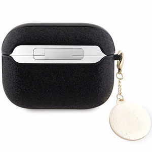 Guess GUAP2PGEHCDK case for AirPods Pro 2 cover - black Fixed Glitter Heart Diamond Charm