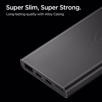 Spigen Essential EA2210 portatīvais lādētājs 10000 mAh 22.5W - melna