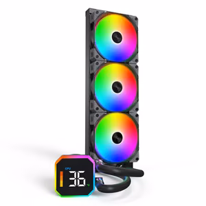 Montech Hyperflow Digital 360 procesora dzesētājs melns