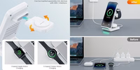 Bezvadu Charging Statīvs CHOETECH, 15W, 3-in-1
