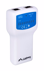Lanberg NT-0402 network cable tester PoE tester zils, balts