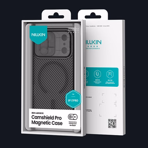 Nillkin CamShield Pro MagSafe saderīgs apvalks iPhone 17 Pro Max - caurspīdīgs, melns