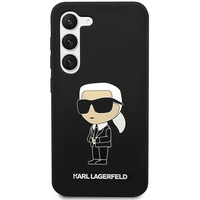 Karl Lagerfeld Silikona Ikonik apvalks Samsung Galaxy S23+ - melns