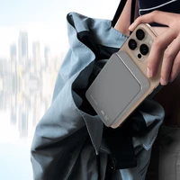 Blavec Portatīvais lādētājs 10000mAh BJ-04 Plāns 13,5mm - Type C - 22,5W magnētiskā Magsafe 3 in 1 (PBBJ04-MC10G) pelēka stikls