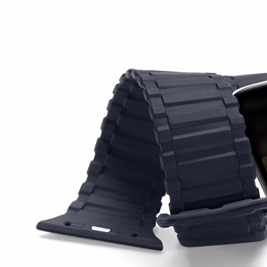 Dux Ducis Strap (Armor Version) Apple Watch SE, 9, 8, 7, 6, 5, 4, 3, 2, 1 (41, 40, 38 mm) силиконовый магнитный ремешок-браслет синий