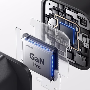 Joyroom JR-TO1 GaN 45W USB-C Lightning USB-A sienas lādētājs melns