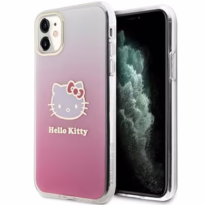 Hello Kitty IML Gradient Electrop Kitty Head Чехол для iPhone 11 / Xr - розовый