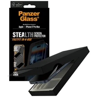 PanzerGlass Stealth īpaši plats Fastfit rūdītais aizsargstikls iPhone 17 Pro Max viedtālrunim