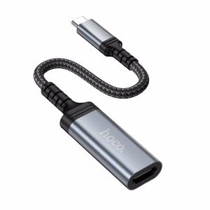 Konversijas kabelis no USB C uz HDMI sieviešu Hoco 4K 30Hz 0,2 m UA43A tērauda pelēks