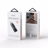 Yesido adapteris OTG GS24 - Type C (tēviņš) uz Type C (mātīte) - ar LCD displeju melns