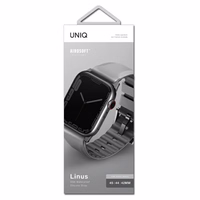 Uniq Linus siksniņa Apple Watch 1/2/3/4/5/6/7/8/SE/SE2/Ultra 42/44/45/49mm - pelēks