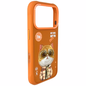 Чехол Nimmy Cool&Cute 2.0 Cat для iPhone 17 Pro Max - оранжевый