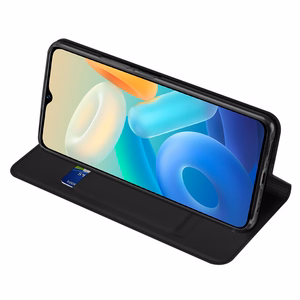 Dux Ducis Skin Pro чехол Vivo Y16 / Y02s книжка-кошелёк с клапаном чёрный