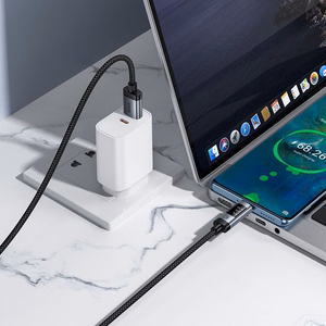 Data Cable with digital display USB A to USB C Hoco PD 6A 100W 1,2 m U148 black