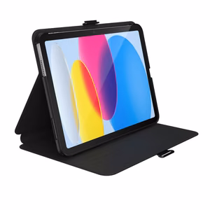 Speck Balance Folio case for iPad 11" (2025) / 10.9" (2022), with Microban antimicrobial protection and a magnetic stand, black