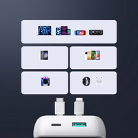 Mini portatīvais lādētājs Joyroom JR-PBC06 30W 10000mAh ar iebūvētiem kabeļiem (balts)