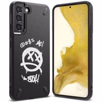 Ringke Onyx Design izturīgs TPU viedtālruņa apvalks Samsung Galaxy S22 + (S22 Plus) melns (Grafiti)