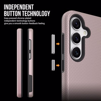 Perfekcionistu trīsstūra korpuss Samsung S911 S23 5G rozā zelts