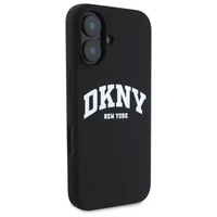 DKNY silikona balts ar logotipu Magnētiskais viedtālruņa apvalks iPhone 16 - melns
