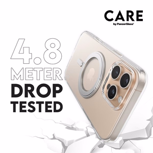 CARE by PanzerGlass Funkcionālais viedtālruņa apvalks ar statīvu iPhone 16 Pro Max 6.9" sudraba/sudraba Magnētiskais 1328