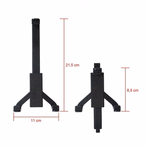 Auto turētājs vējstiklam / paneļa / galvas balsta stiprināšanai (planšetēm 7"–10") AX-01 melns