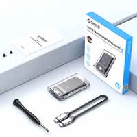 Orico TC10-MS MSATA USB-C 3.2 5 Gb/s diska kasetne - caurspīdīga