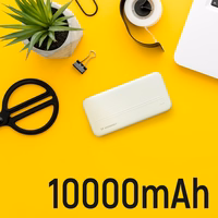 Portatīvais lādētājs Wozinsky Li-Po 10000mAh 2x USB balts (WPBWE1)
