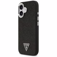 Guess Mirdzošs Trīsstūra Logotips Magnētiskais viedtālruņa apvalks iPhone 17 - melns