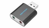 Vention USB External Sound Card melns Metal Type