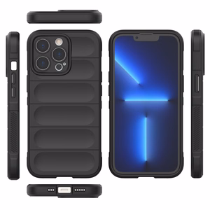 Magic Shield viedtālruņa apvalks iPhone 13 Pro elastīgs bruņu melnas krāsas vāks