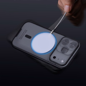 Nillkin CamShield Pro MagSafe saderīgs apvalks iPhone 17 Pro Max - caurspīdīgs, melns