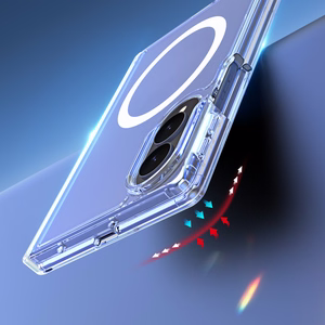 Ar MagSafe saderīgs DUX DUCIS CLIN MAG maciņš SAMSUNG Z Fold 8 Wide, caurspīdīgs