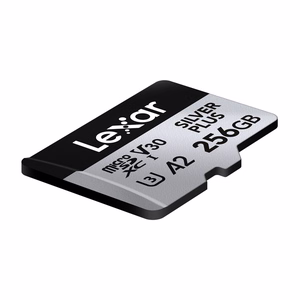 Lexar High-Performance Silver Plus microSDXC atmiņas karte 256 GB + adapteris