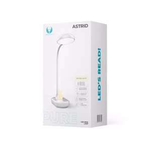 Desk LED Lampa 4,5W with bunny light PURE FLB-30 ASTRID balts Forever Light