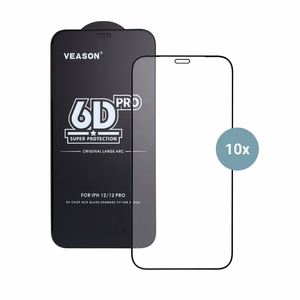 6D Pro Veason aizsargstikls (komplekts 10in1) - Iphone 15 Pro melns