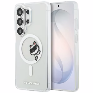 Karl Lagerfeld maciņš Magnetic IML Peekaboo Choupette priekš Samsung Galaxy S26 Ultra caurspīdīgs