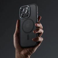 Benks Magnētiskais Mist apvalks ar metāla rāmi iPhone 16 pelēks