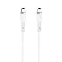 FORCELL F-ENERGY C344 kabelis Type C uz Type C QC4.0 PD 3A 60W Silikona 1 m balts