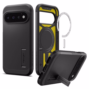 Spigen Tough Armor Mag MagSafe aizsargvāciņš Google Pixel 11 Pro tālrunim, melns